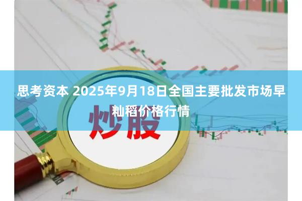 思考资本 2025年9月18日全国主要批发市场早籼稻价格行情
